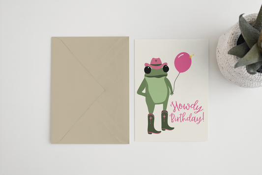 Howdy Birthday Card A6/5x7