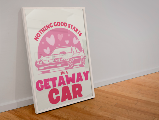 Taylor Swift Inspired Getaway Car Art Print